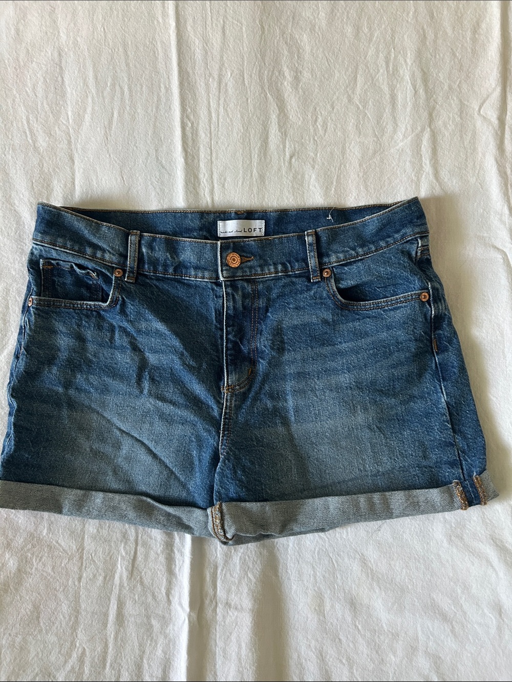 LOFT Blue Denim Roll-Cuff Women’s Shorts